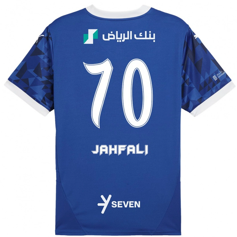 Danxen Børn Mohammed Jahfali #70 Mørkeblå Hvid Hjemmebane Spillertrøjer 2024/25 Trøje T-Shirt