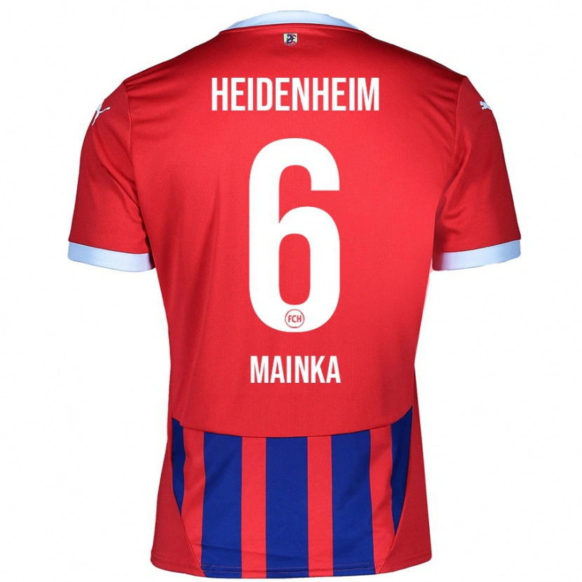 Danxen Børn Patrick Mainka #6 Rød Blå Hjemmebane Spillertrøjer 2024/25 Trøje T-Shirt