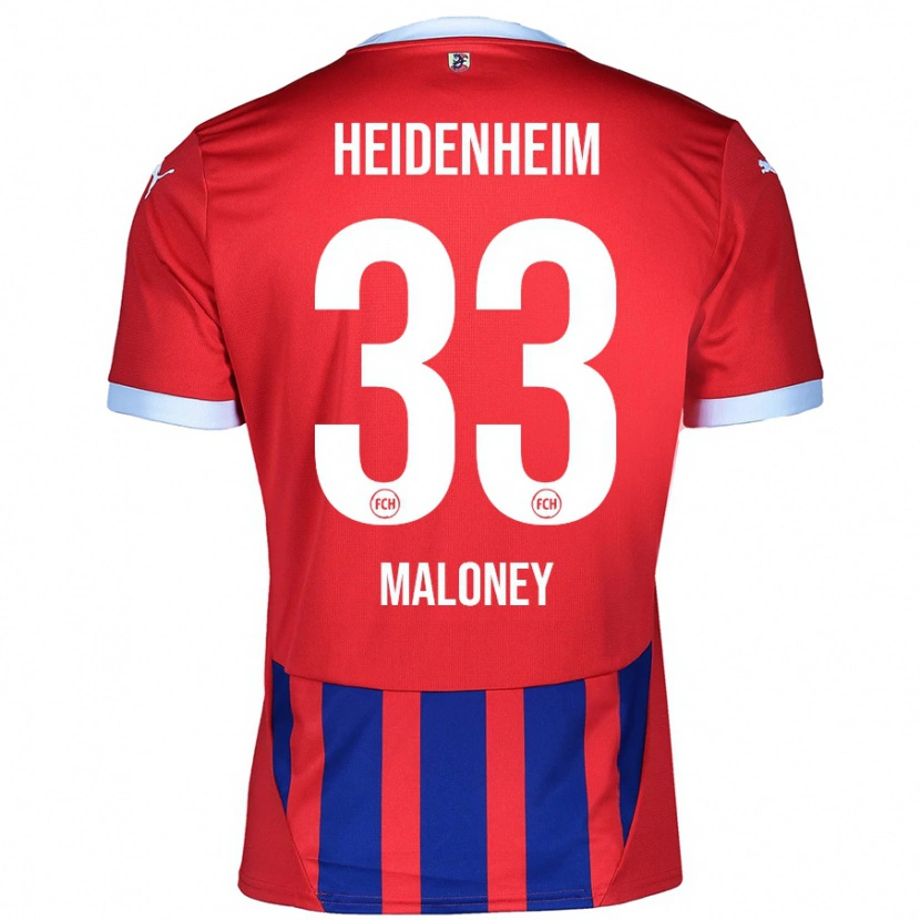 Danxen Børn Lennard Maloney #33 Rød Blå Hjemmebane Spillertrøjer 2024/25 Trøje T-Shirt