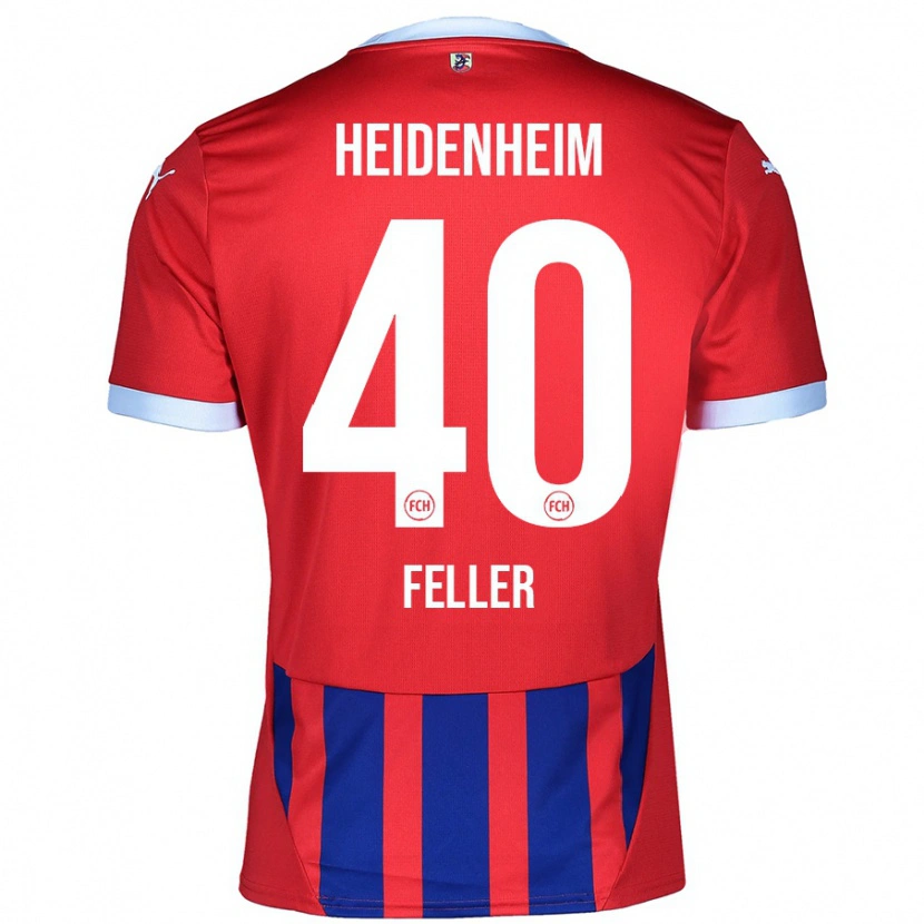 Danxen Børn Frank Feller #40 Rød Blå Hjemmebane Spillertrøjer 2024/25 Trøje T-Shirt