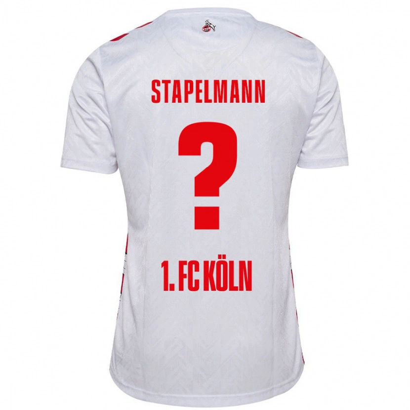 Danxen Børn Luis Stapelmann #0 Hvid Rød Hjemmebane Spillertrøjer 2024/25 Trøje T-Shirt