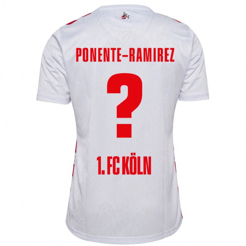Danxen Børn Jason Ponente-Ramirez #0 Hvid Rød Hjemmebane Spillertrøjer 2024/25 Trøje T-Shirt