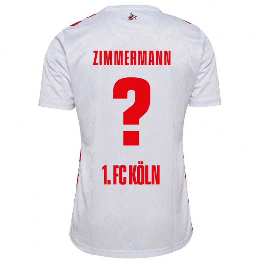 Danxen Børn Nick Zimmermann #0 Hvid Rød Hjemmebane Spillertrøjer 2024/25 Trøje T-Shirt