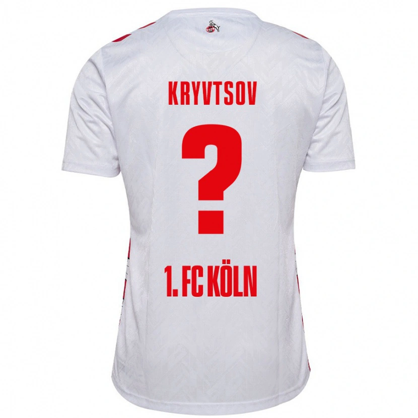 Danxen Børn Nikita Kryvtsov #0 Hvid Rød Hjemmebane Spillertrøjer 2024/25 Trøje T-Shirt