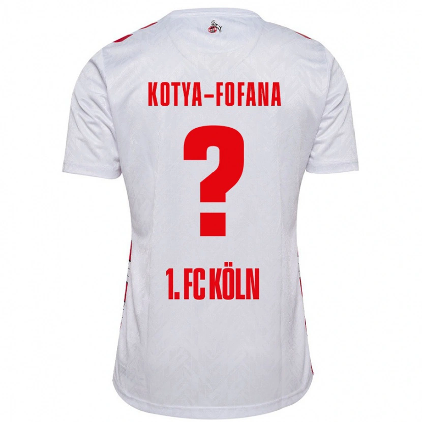 Danxen Børn Assad Kotya-Fofana #0 Hvid Rød Hjemmebane Spillertrøjer 2024/25 Trøje T-Shirt