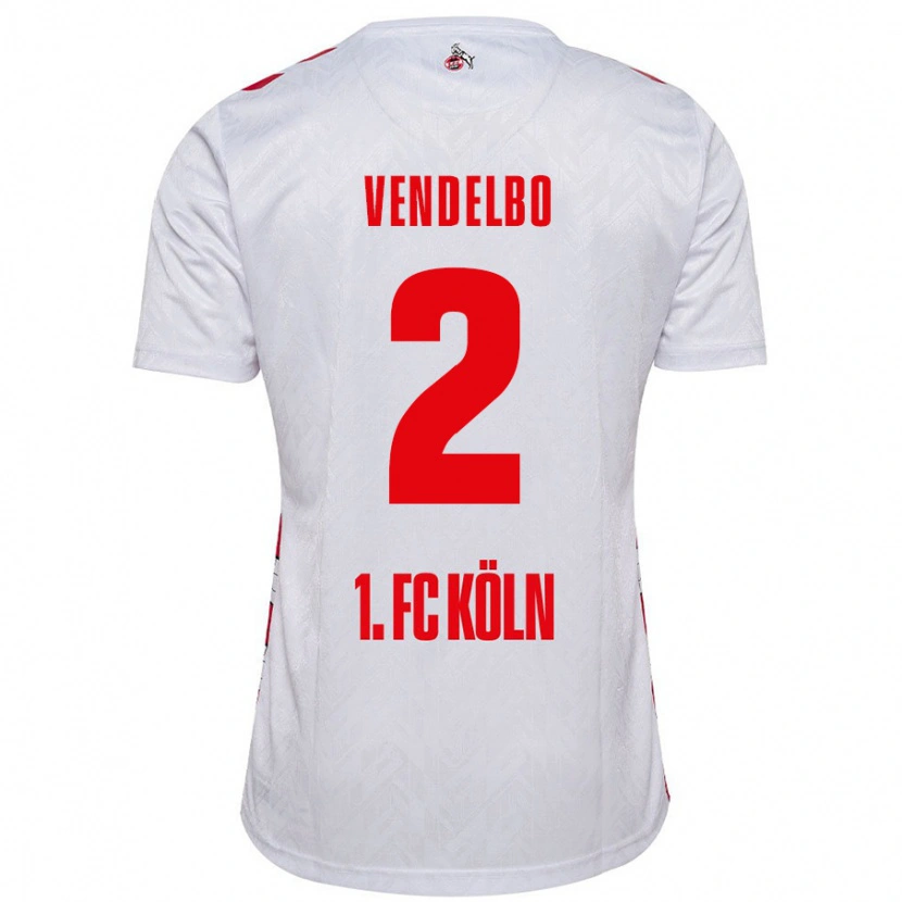 Danxen Børn Sofie Vendelbo #2 Hvid Rød Hjemmebane Spillertrøjer 2024/25 Trøje T-Shirt