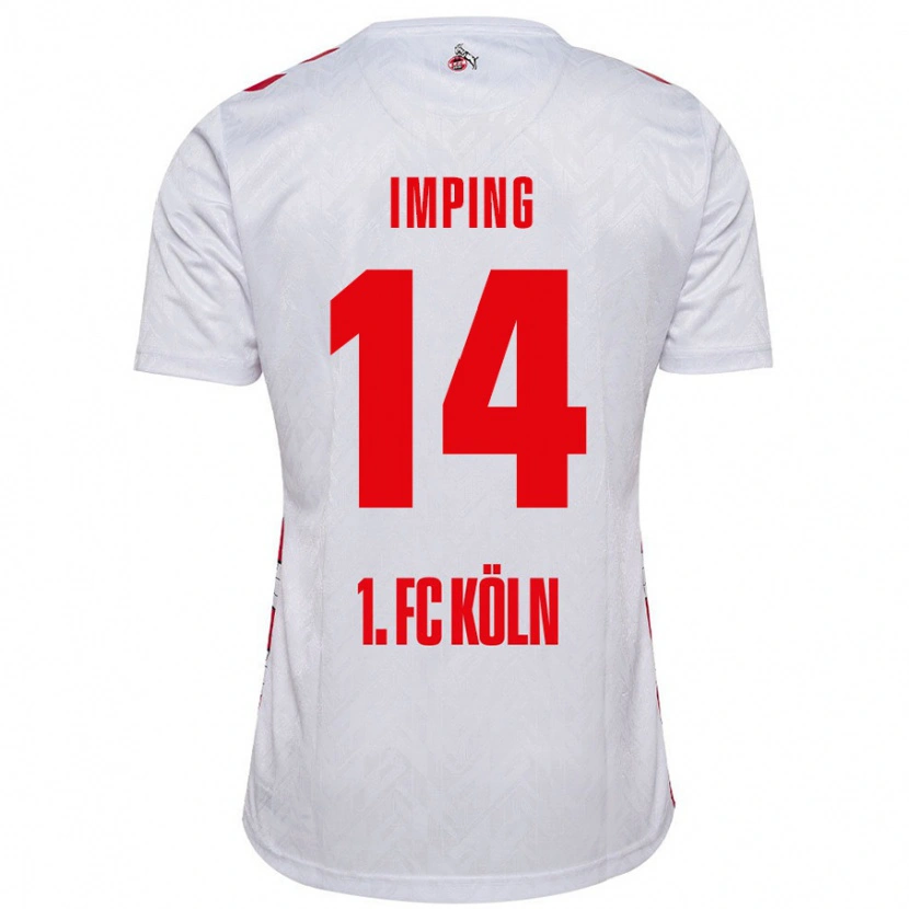 Danxen Børn Carlotta Imping #14 Hvid Rød Hjemmebane Spillertrøjer 2024/25 Trøje T-Shirt