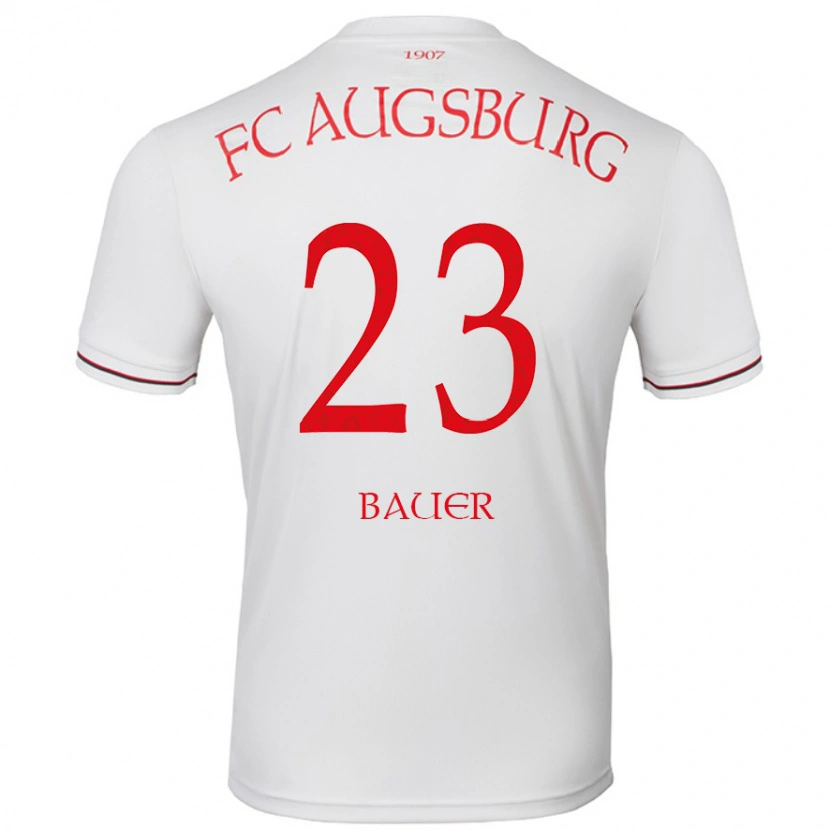 Danxen Børn Maximilian Bauer #23 Hvid Hjemmebane Spillertrøjer 2024/25 Trøje T-Shirt