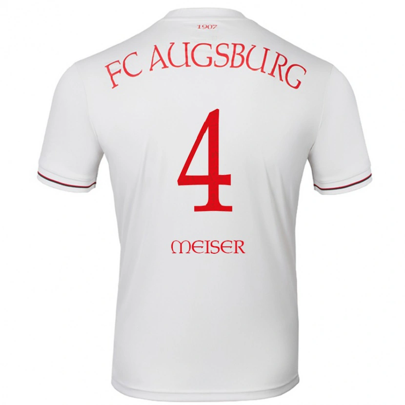 Danxen Børn Felix Meiser #4 Hvid Hjemmebane Spillertrøjer 2024/25 Trøje T-Shirt