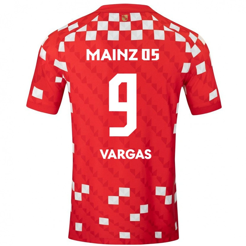 Danxen Børn Nayrobi Vargas #9 Hvid Rød Hjemmebane Spillertrøjer 2024/25 Trøje T-Shirt