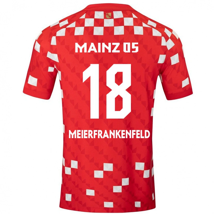 Danxen Børn Jana Meierfrankenfeld #18 Hvid Rød Hjemmebane Spillertrøjer 2024/25 Trøje T-Shirt