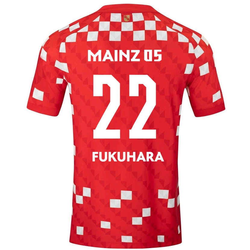 Danxen Børn Yuuka Fukuhara #22 Hvid Rød Hjemmebane Spillertrøjer 2024/25 Trøje T-Shirt