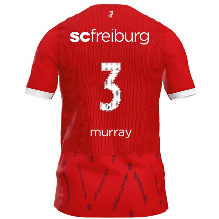 Danxen Børn Drew Murray #3 Rød Hjemmebane Spillertrøjer 2024/25 Trøje T-Shirt