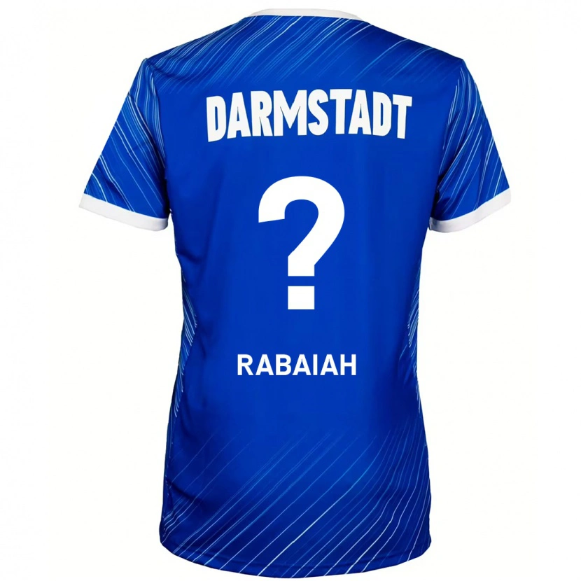 Danxen Børn Ali Rabaiah #0 Blå Hvid Hjemmebane Spillertrøjer 2024/25 Trøje T-Shirt