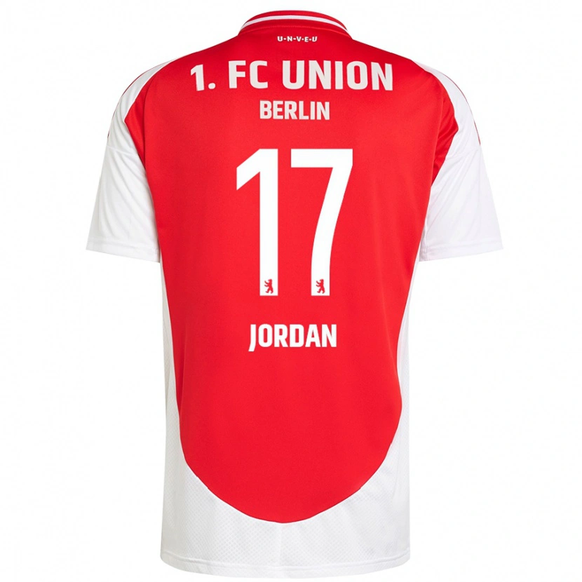 Danxen Børn Jordan #17 Rød Hvid Hjemmebane Spillertrøjer 2024/25 Trøje T-Shirt