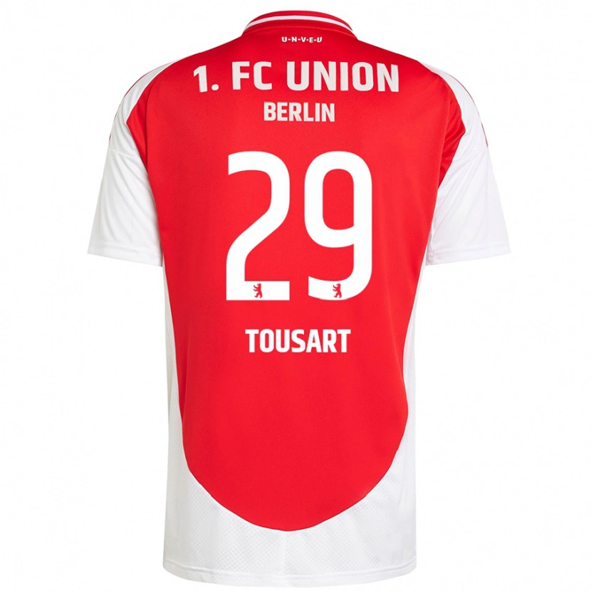 Danxen Børn Lucas Tousart #29 Rød Hvid Hjemmebane Spillertrøjer 2024/25 Trøje T-Shirt