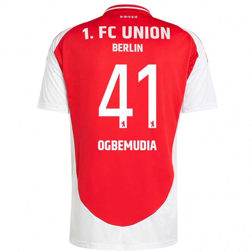 Danxen Børn Oluwaseun Ogbemudia #41 Rød Hvid Hjemmebane Spillertrøjer 2024/25 Trøje T-Shirt