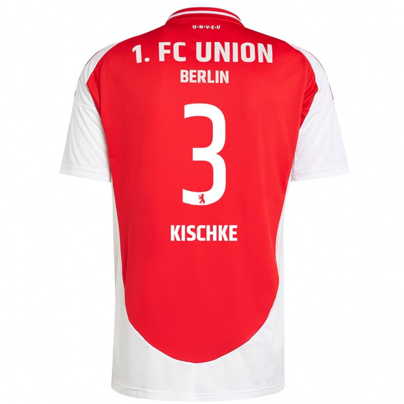 Danxen Børn Pepe Kischke #3 Rød Hvid Hjemmebane Spillertrøjer 2024/25 Trøje T-Shirt