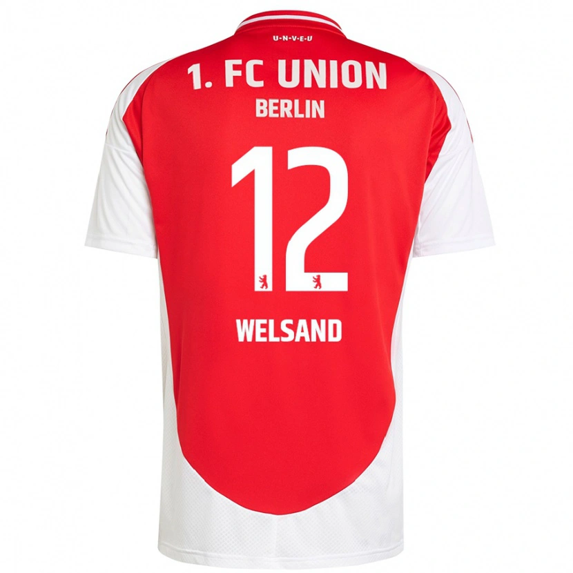 Danxen Børn Oskar Welsand #12 Rød Hvid Hjemmebane Spillertrøjer 2024/25 Trøje T-Shirt