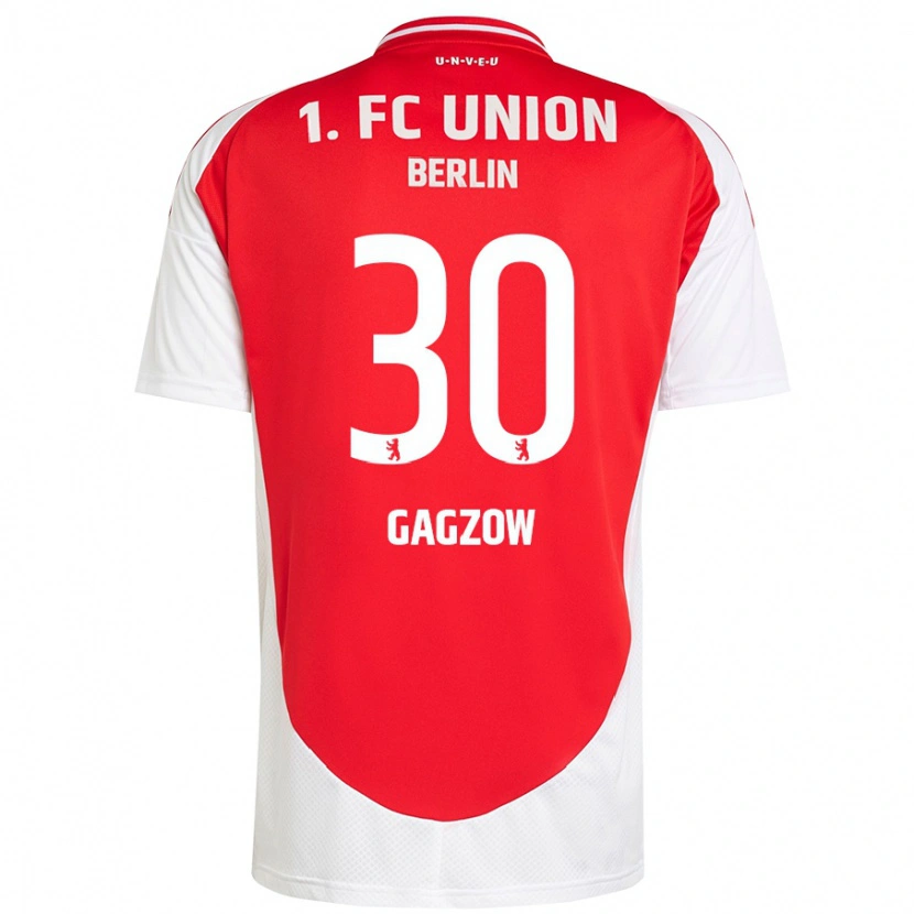 Danxen Børn Fritz Gagzow #30 Rød Hvid Hjemmebane Spillertrøjer 2024/25 Trøje T-Shirt