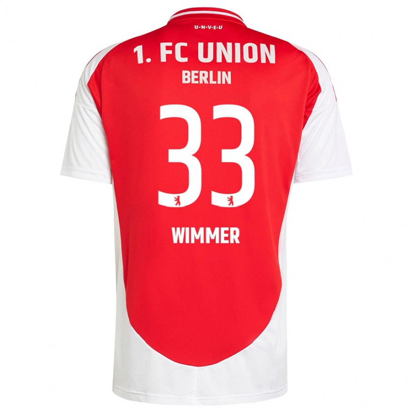 Danxen Børn Pauline Wimmer #33 Rød Hvid Hjemmebane Spillertrøjer 2024/25 Trøje T-Shirt