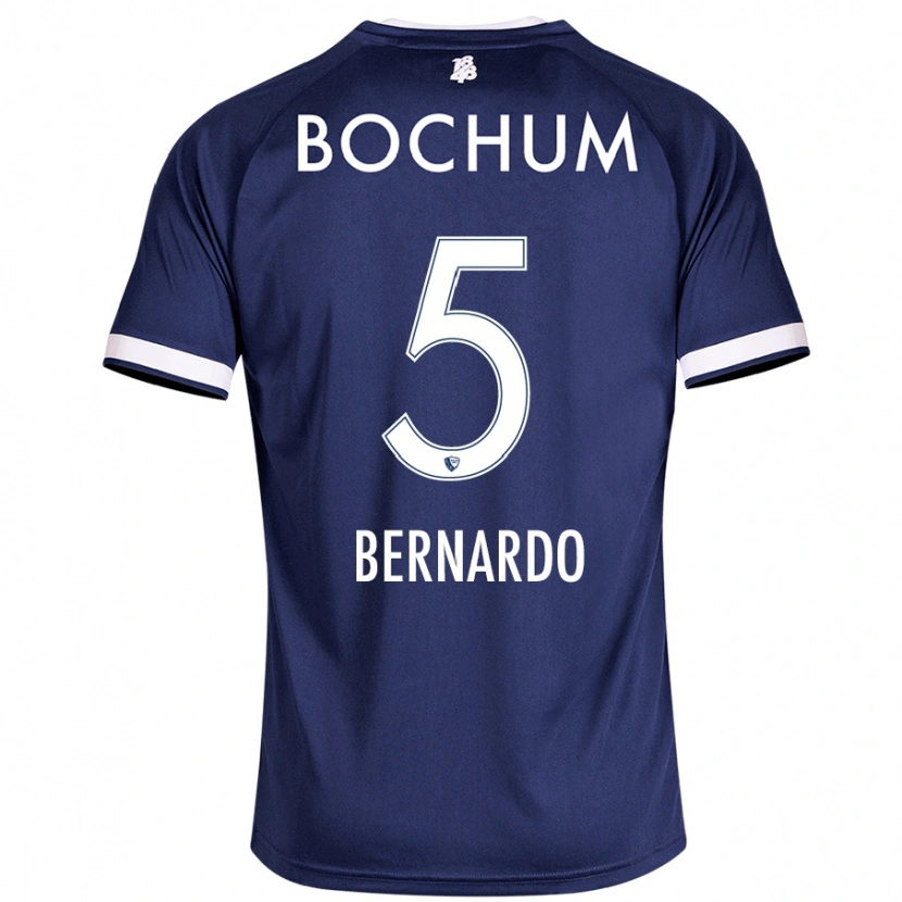 Danxen Børn Bernardo #5 Mørkeblå Hjemmebane Spillertrøjer 2024/25 Trøje T-Shirt
