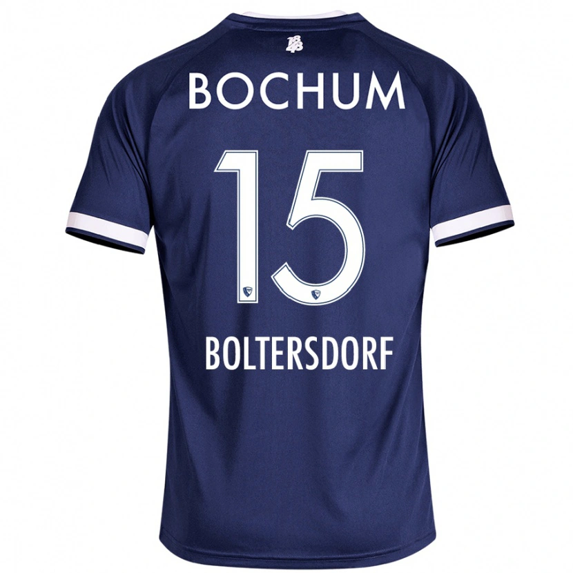 Danxen Børn Sebastian Boltersdorf #15 Mørkeblå Hjemmebane Spillertrøjer 2024/25 Trøje T-Shirt