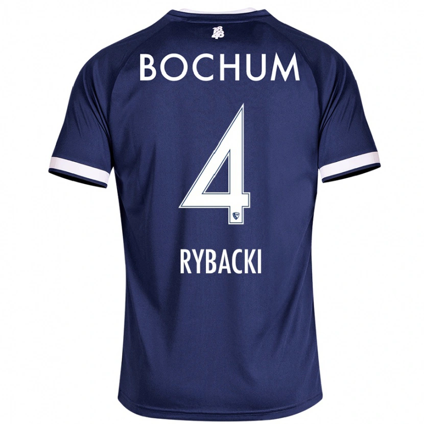 Danxen Børn Pia Rybacki #4 Mørkeblå Hjemmebane Spillertrøjer 2024/25 Trøje T-Shirt