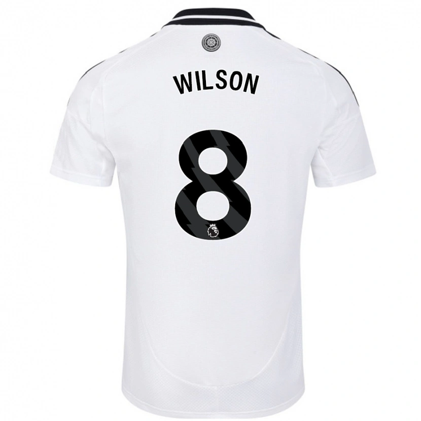 Danxen Børn Harry Wilson #8 Hvid Hjemmebane Spillertrøjer 2024/25 Trøje T-Shirt