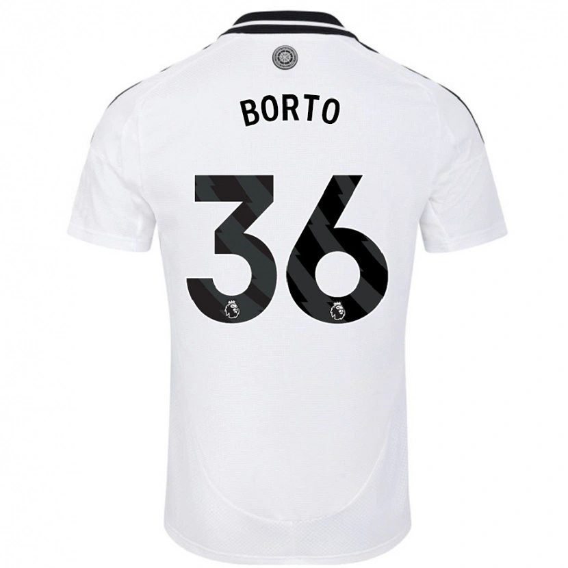 Danxen Børn Alex Borto #36 Hvid Hjemmebane Spillertrøjer 2024/25 Trøje T-Shirt