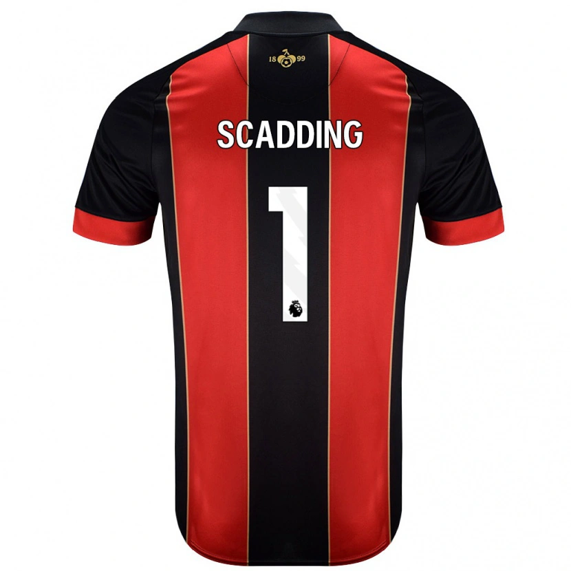 Danxen Børn Katie Scadding #1 Rød Sort Hjemmebane Spillertrøjer 2024/25 Trøje T-Shirt