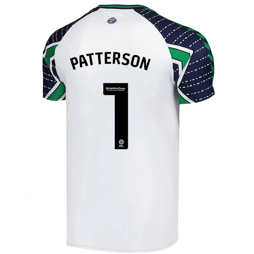 Danxen Børn Anthony Patterson #1 Hvid Udebane Spillertrøjer 2024/25 Trøje T-Shirt