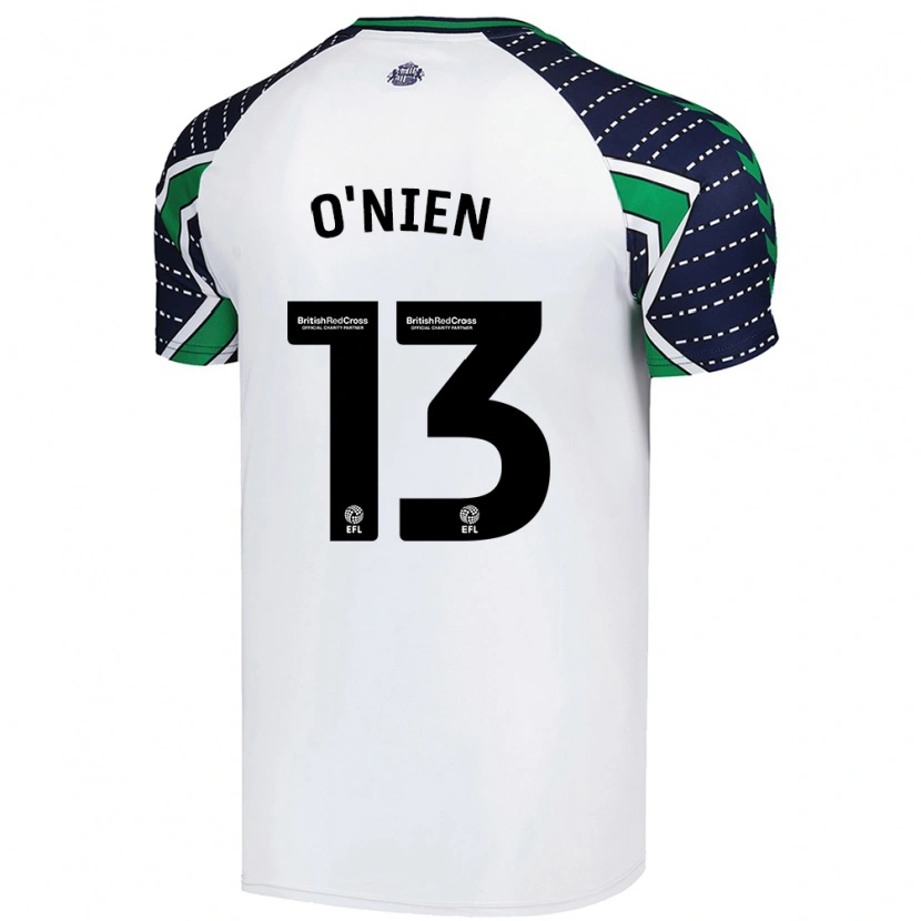 Danxen Børn Luke O'nien #13 Hvid Udebane Spillertrøjer 2024/25 Trøje T-Shirt