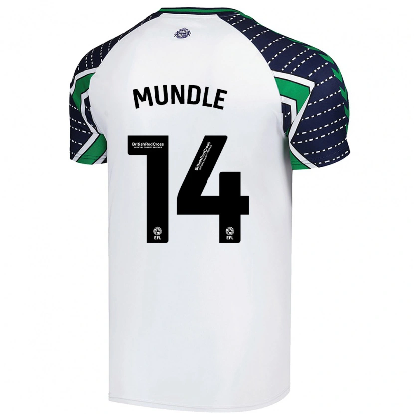 Danxen Børn Romaine Mundle #14 Hvid Udebane Spillertrøjer 2024/25 Trøje T-Shirt