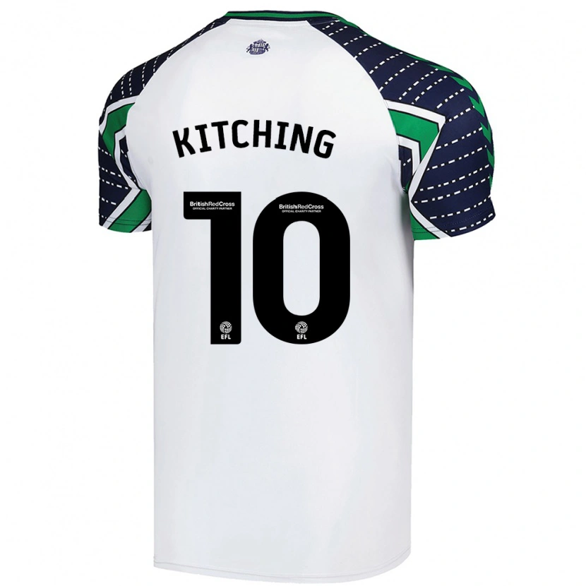 Danxen Børn Katie Kitching #10 Hvid Udebane Spillertrøjer 2024/25 Trøje T-Shirt
