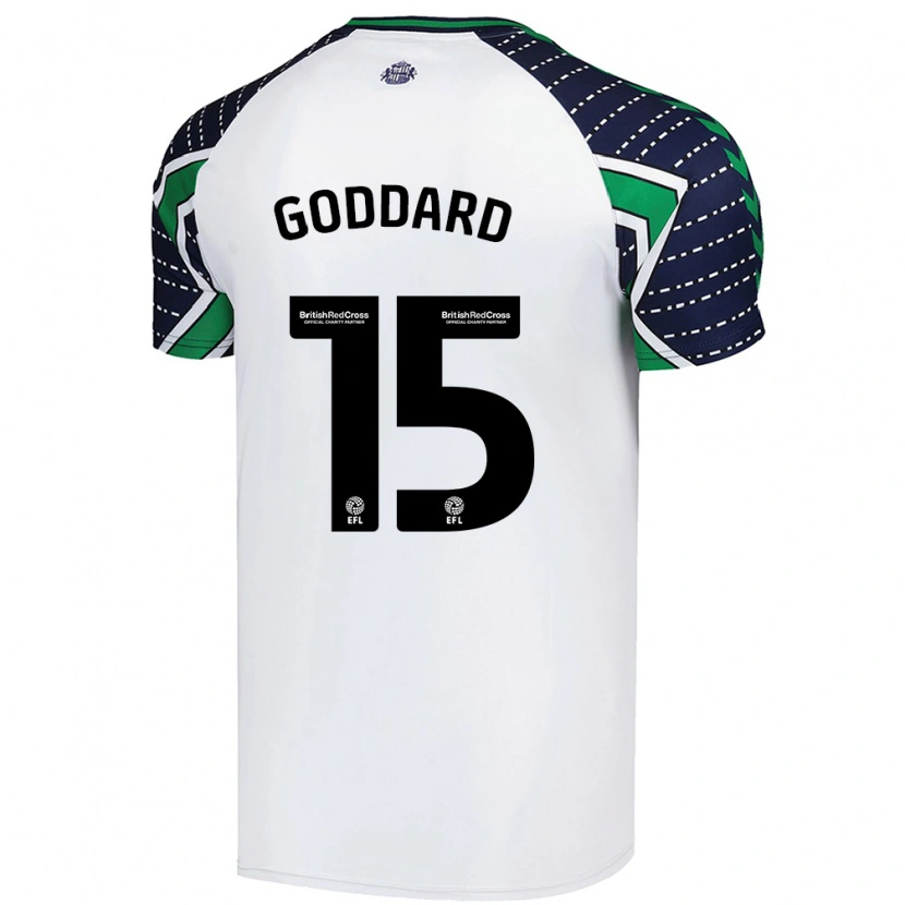 Danxen Børn Amy Goddard #15 Hvid Udebane Spillertrøjer 2024/25 Trøje T-Shirt