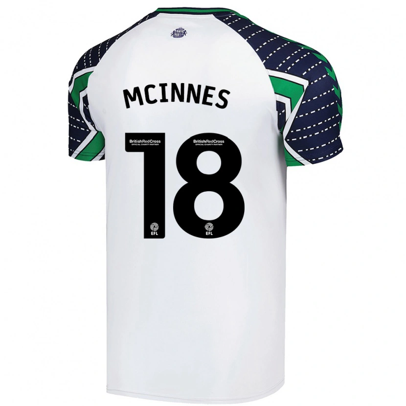 Danxen Børn Libbi Mcinnes #18 Hvid Udebane Spillertrøjer 2024/25 Trøje T-Shirt
