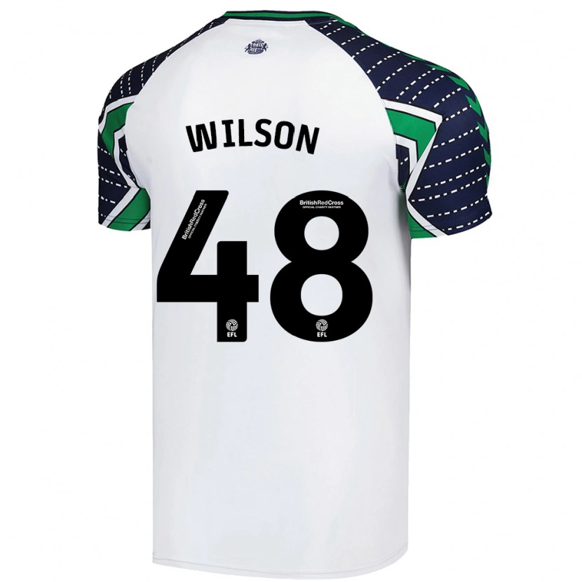 Danxen Børn Callum Wilson #48 Hvid Udebane Spillertrøjer 2024/25 Trøje T-Shirt