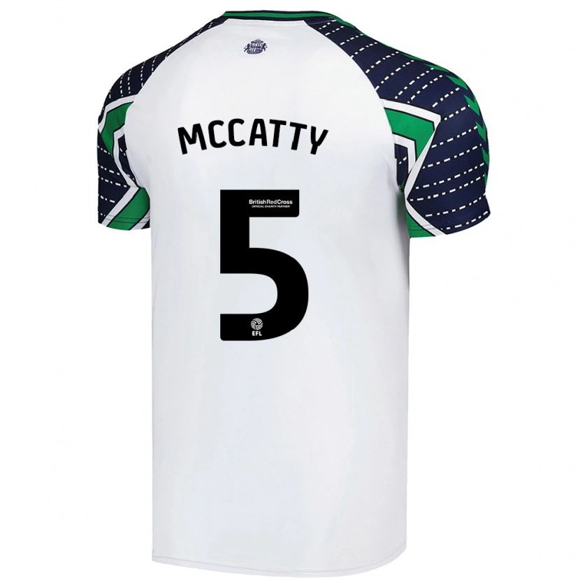 Danxen Børn Grace Mccatty #5 Hvid Udebane Spillertrøjer 2024/25 Trøje T-Shirt