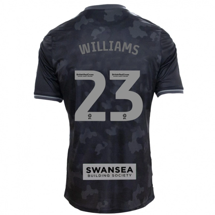 Danxen Børn Jessica Williams #23 Sort Udebane Spillertrøjer 2024/25 Trøje T-Shirt