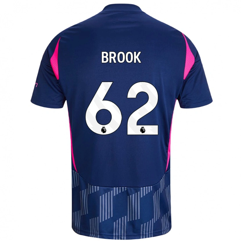 Danxen Børn Will Brook #62 Kongeblå Pink Udebane Spillertrøjer 2024/25 Trøje T-Shirt