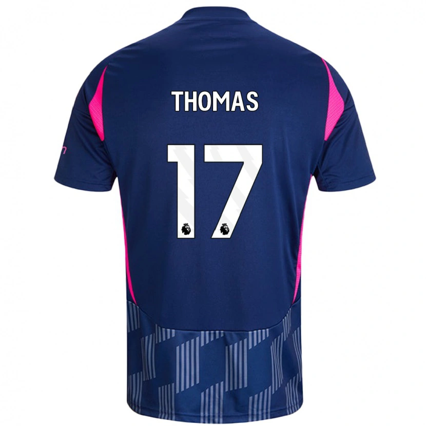 Danxen Børn Freya Thomas #17 Kongeblå Pink Udebane Spillertrøjer 2024/25 Trøje T-Shirt