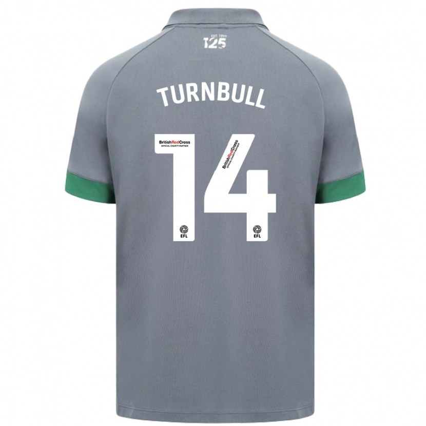 Danxen Børn David Turnbull #14 Mørkegrå Udebane Spillertrøjer 2024/25 Trøje T-Shirt
