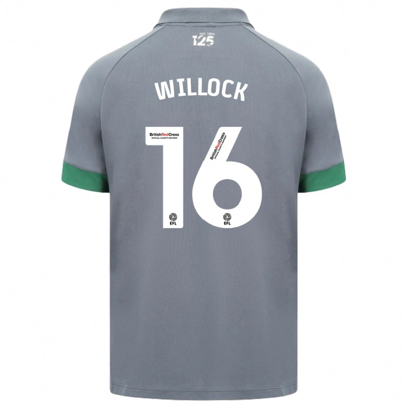 Danxen Børn Chris Willock #16 Mørkegrå Udebane Spillertrøjer 2024/25 Trøje T-Shirt