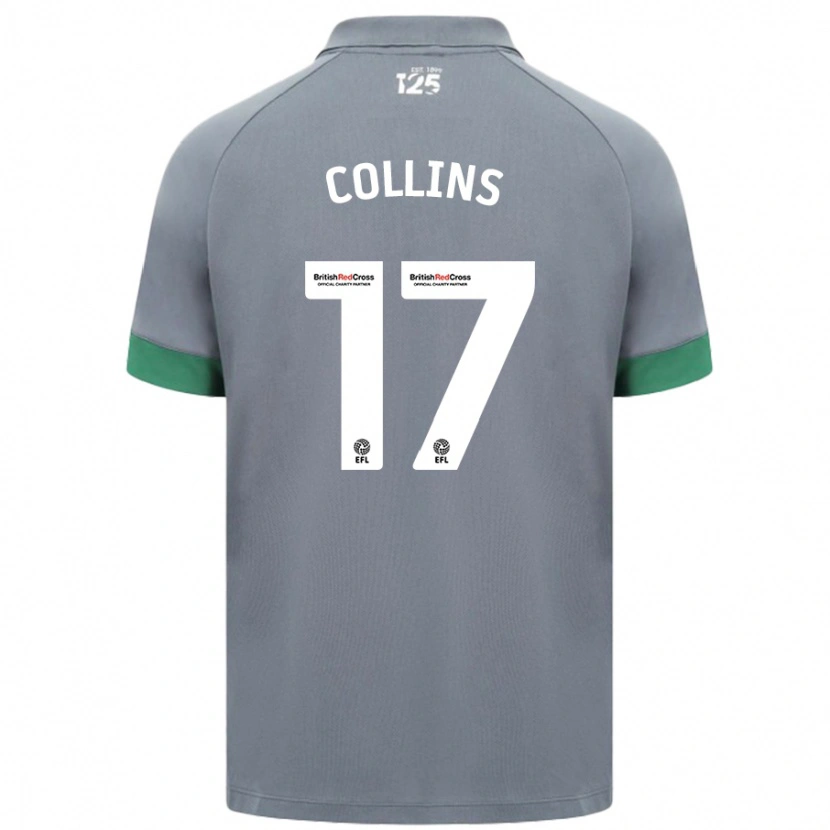 Danxen Børn Jamilu Collins #17 Mørkegrå Udebane Spillertrøjer 2024/25 Trøje T-Shirt