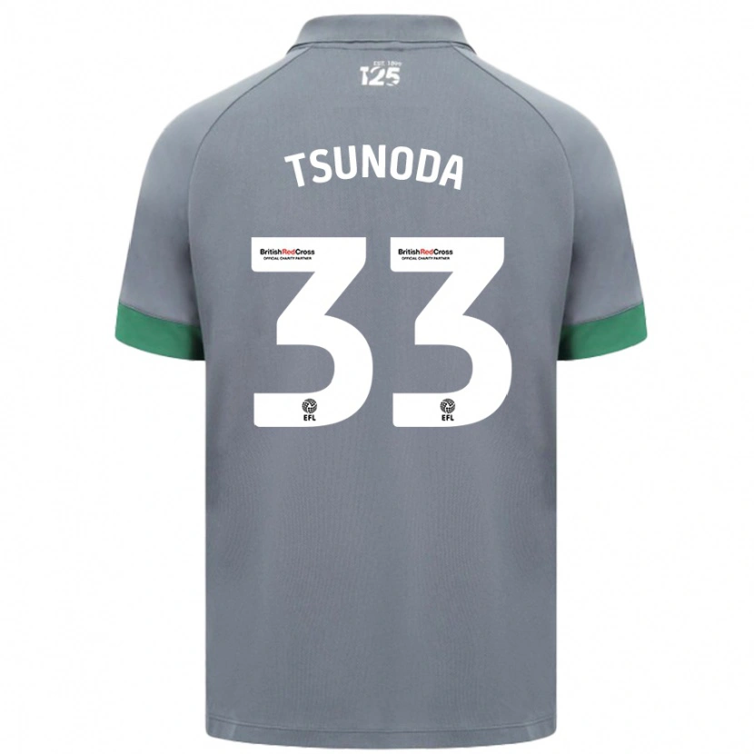 Danxen Børn Ryotaro Tsunoda #33 Mørkegrå Udebane Spillertrøjer 2024/25 Trøje T-Shirt
