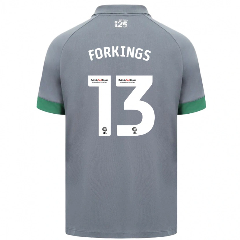Danxen Børn Amelia Forkings #13 Mørkegrå Udebane Spillertrøjer 2024/25 Trøje T-Shirt