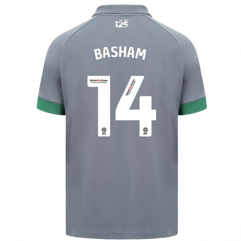 Danxen Børn Olivia Basham #14 Mørkegrå Udebane Spillertrøjer 2024/25 Trøje T-Shirt
