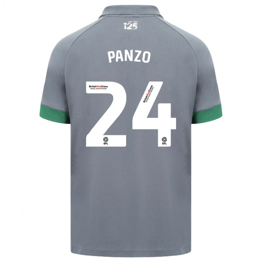 Danxen Børn Jonathan Panzo #24 Mørkegrå Udebane Spillertrøjer 2024/25 Trøje T-Shirt