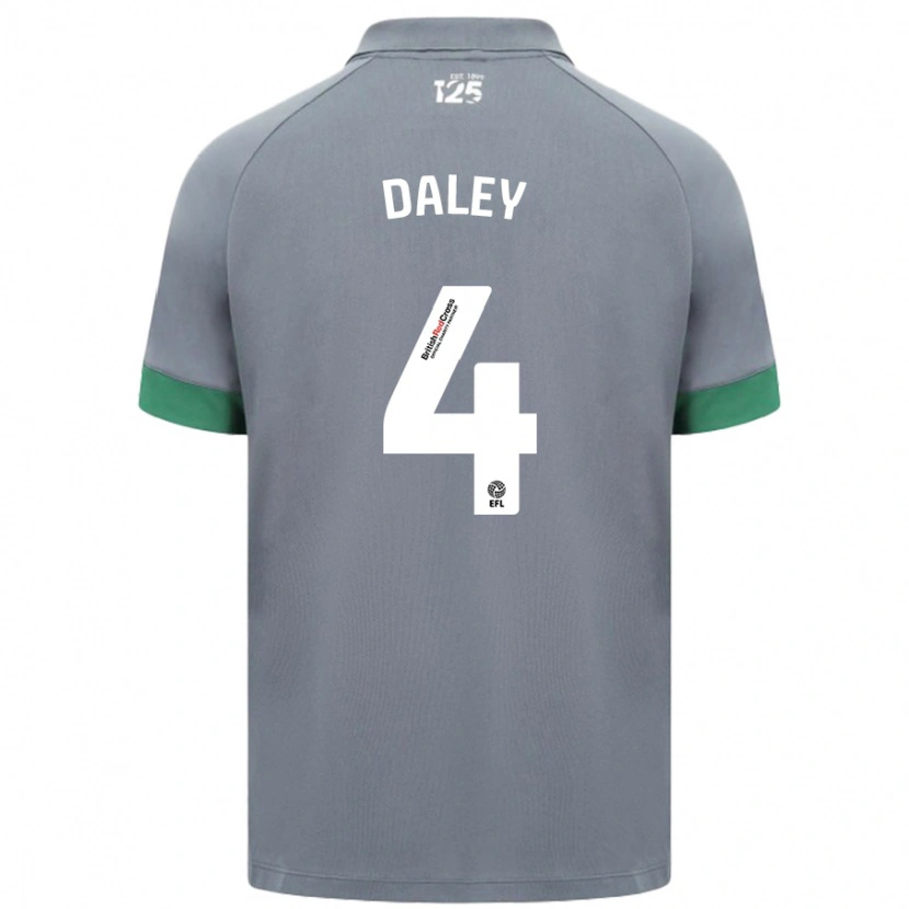 Danxen Børn Hannah Daley #4 Mørkegrå Udebane Spillertrøjer 2024/25 Trøje T-Shirt